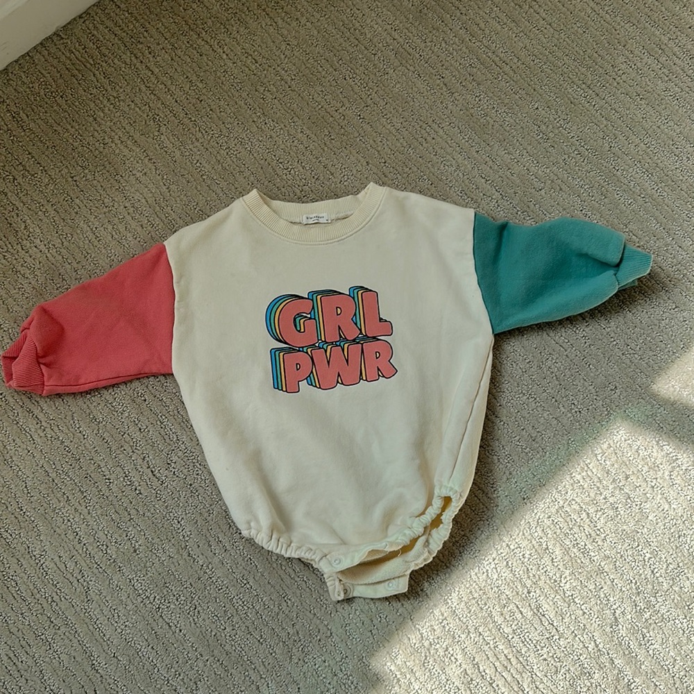 GRL PWR sweatshirt romper